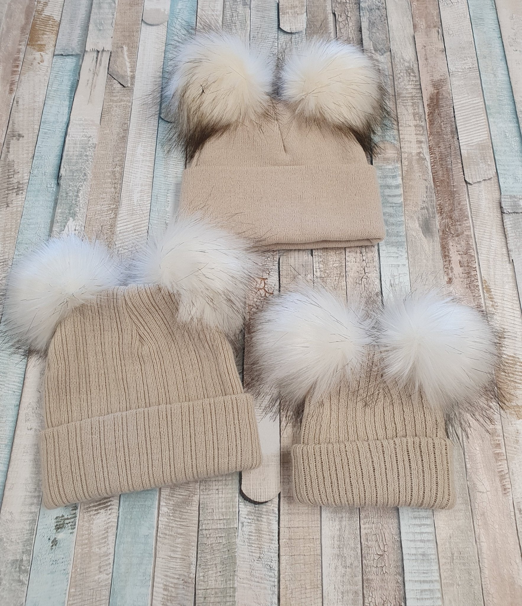 Faux fur pom poms 2024 for baby hats uk