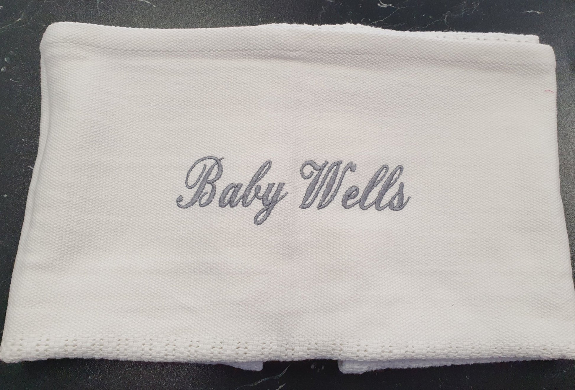 Personalised Large Cellular Blanket - Nana B Baby & Childrenswear Boutique