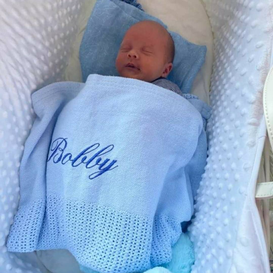 Personalised Large Cellular Blanket - Nana B Baby & Childrenswear Boutique