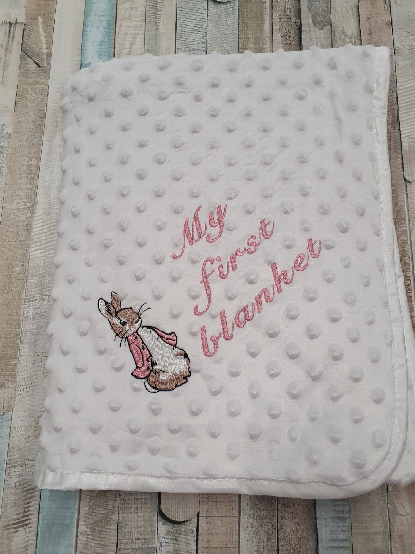 Personalised My First Blanket Pink Rabbit Wrap - Nana B Baby & Childrenswear Boutique