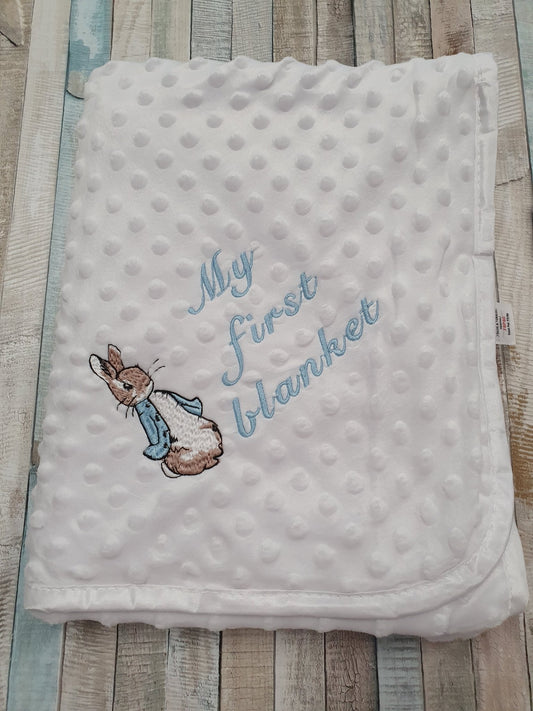 Personalised My First Blanket With Blue Rabbit - Nana B Baby & Childrenswear Boutique