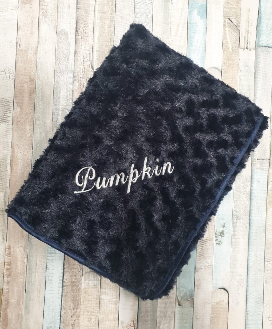 Personalised Navy Soft Rose Baby Wrap /Blanket - Nana B Baby & Childrenswear Boutique