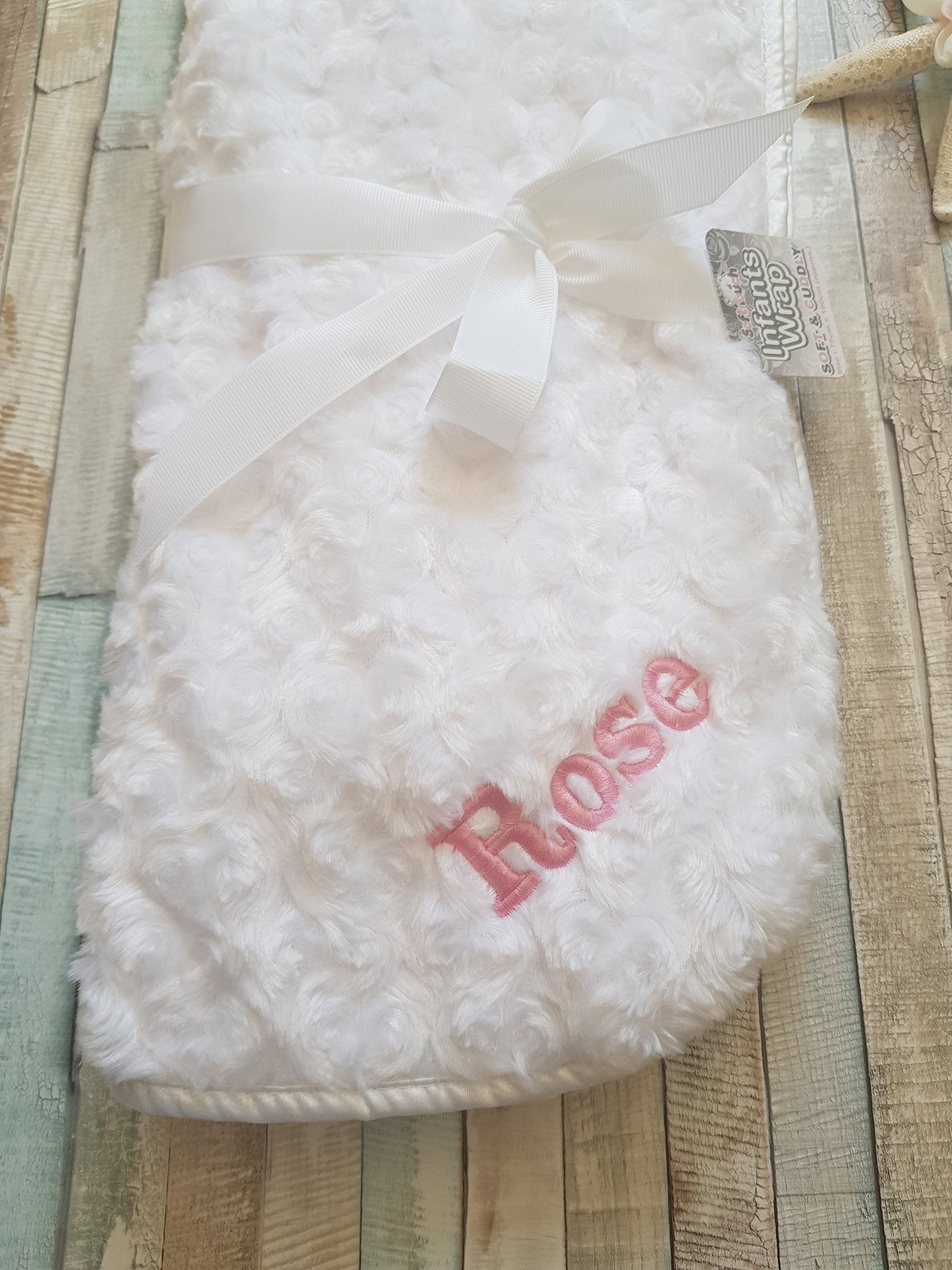 Personalised Soft Rose Baby Wrap /Blanket - Nana B Baby & Childrenswear Boutique