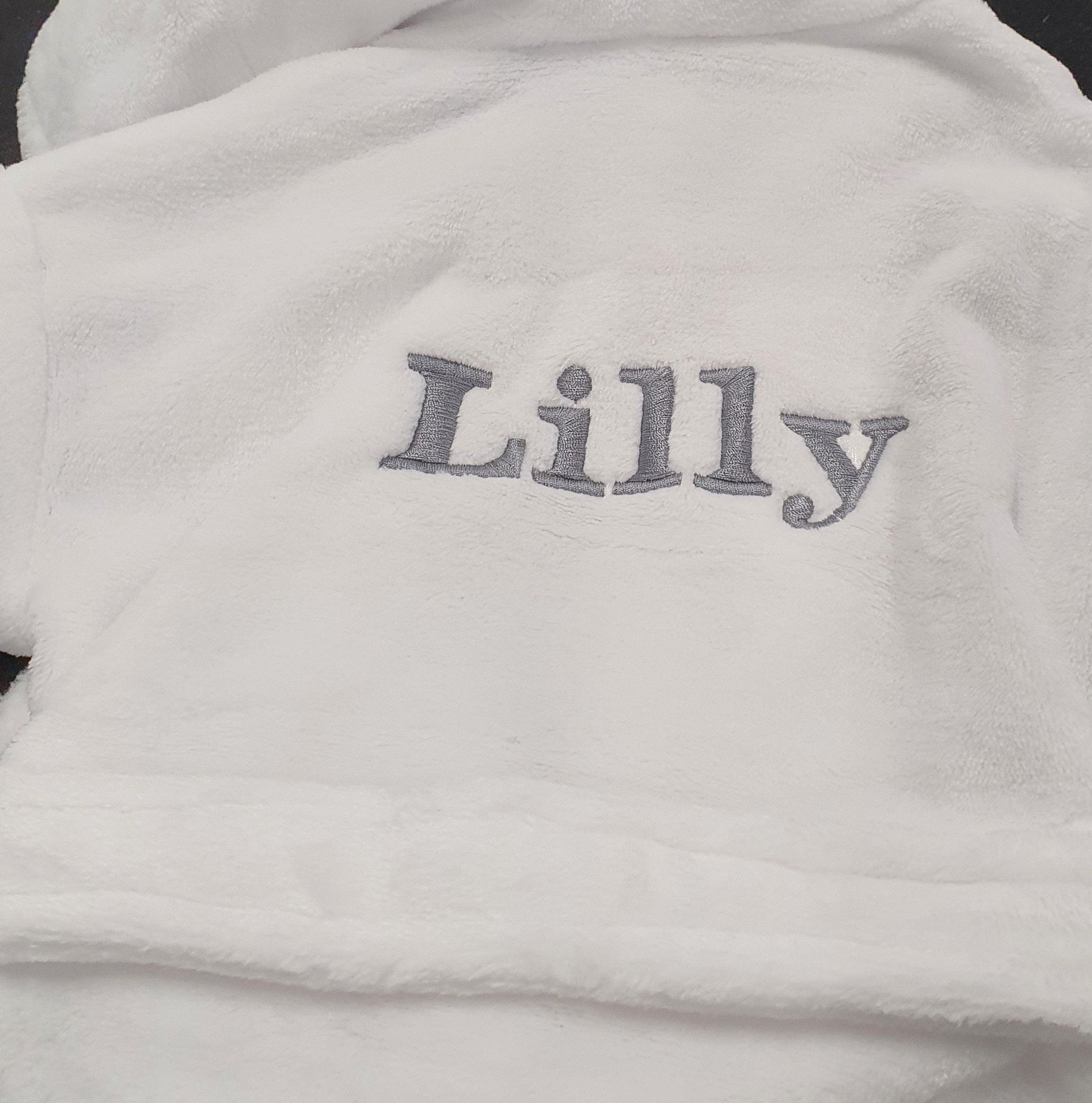 Personalised White Baby Hooded Dressing Gown - Nana B Baby & Childrenswear Boutique