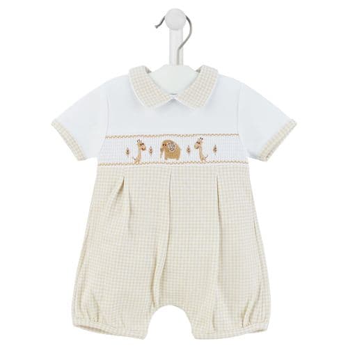 Unisex Baby Beige Dandelion Little Jungle Friends Romper - Nana B Baby & Childrenswear Boutique