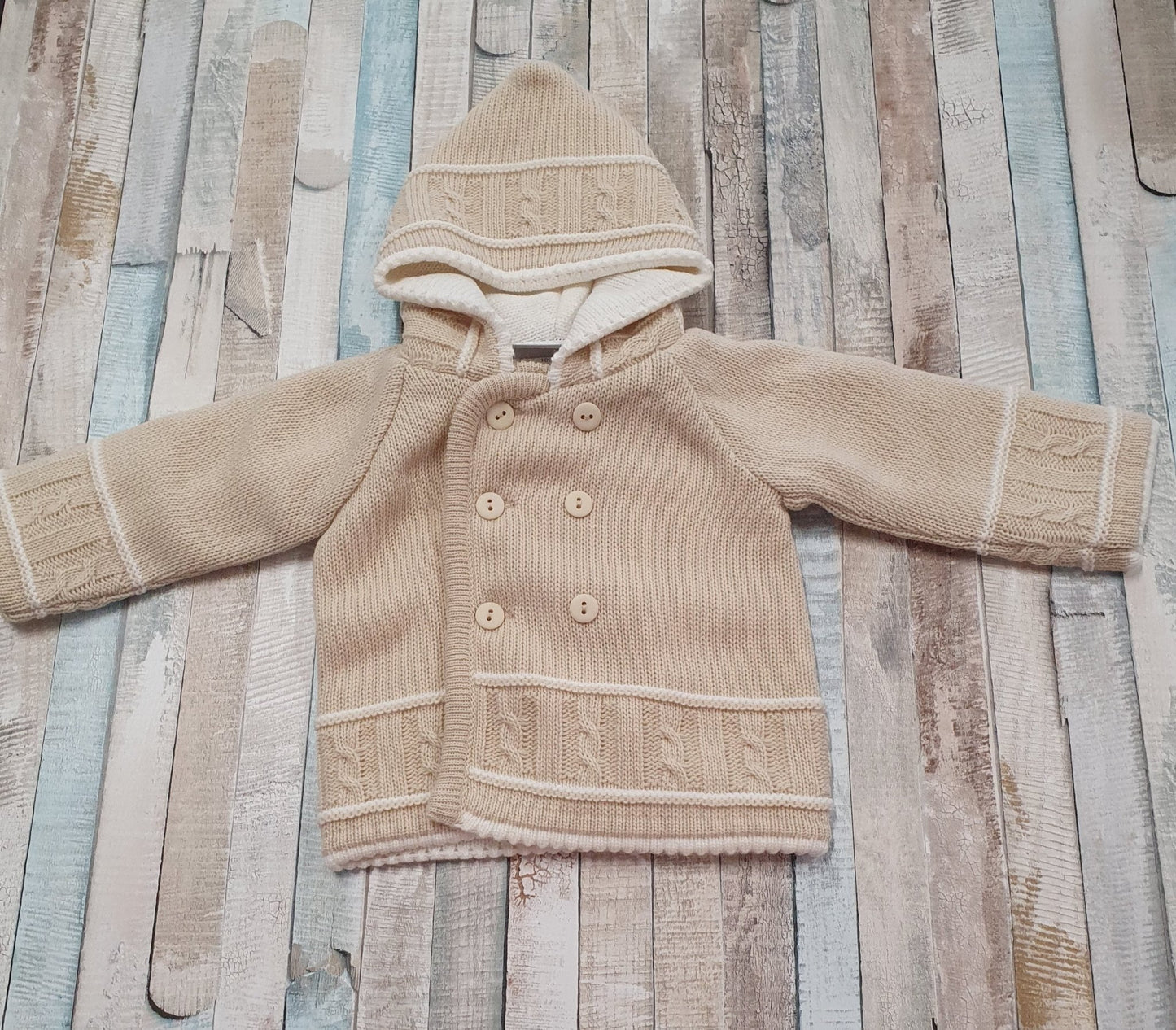Unisex Baby Beige & White Pram Coat - Nana B Baby & Childrenswear Boutique