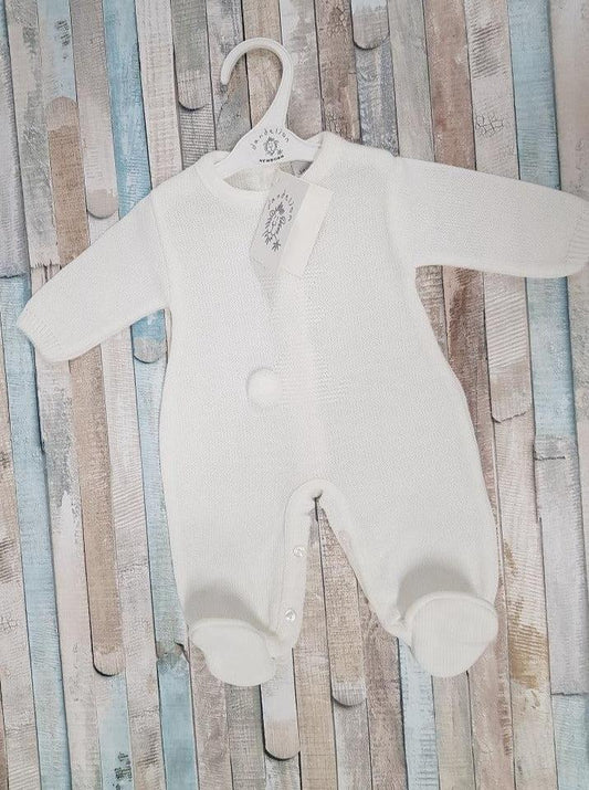 Unisex Baby White Bobtail Onesie - Nana B Baby & Childrenswear Boutique