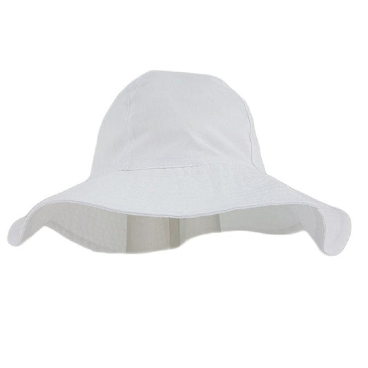 Unisex Baby White Wide Brim Bucket Hat - Nana B Baby & Childrenswear Boutique
