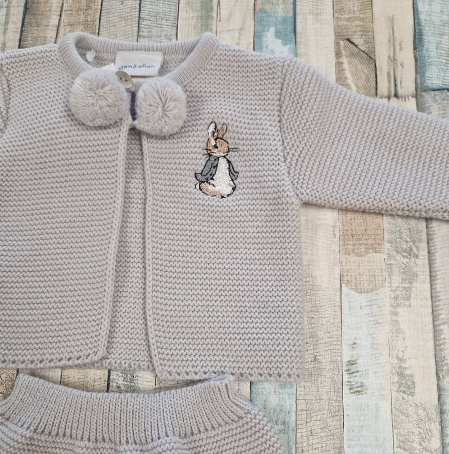 Unisex Pebble Grey Pom Set - Nana B Baby & Childrenswear Boutique