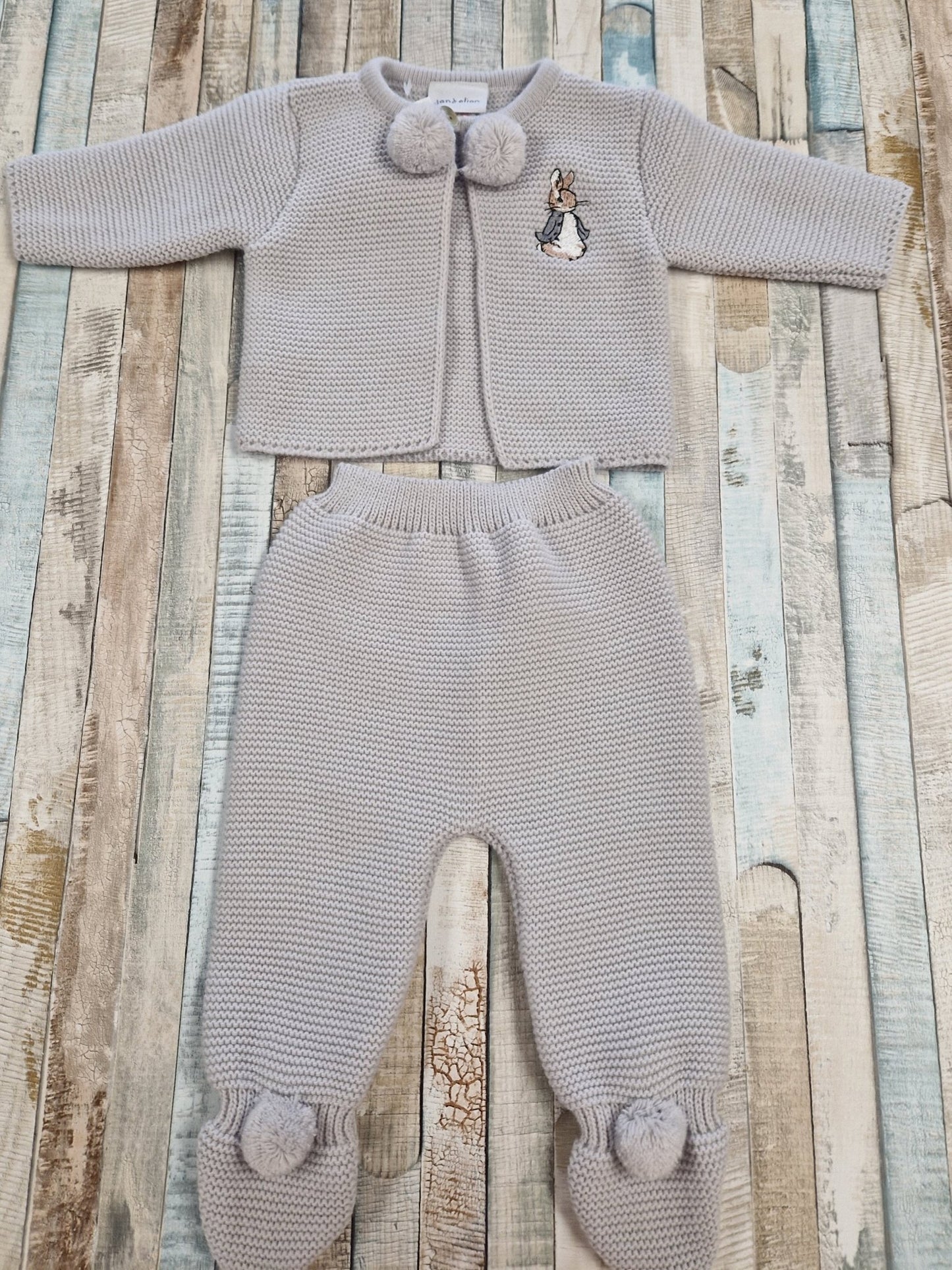 Unisex Pebble Grey Pom Set - Nana B Baby & Childrenswear Boutique