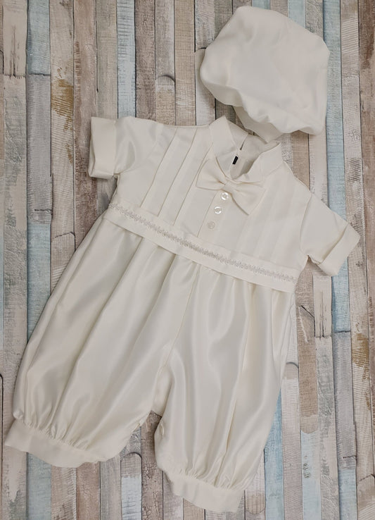 Vivaki Cream Christening Romper - Nana B Baby & Childrenswear Boutique